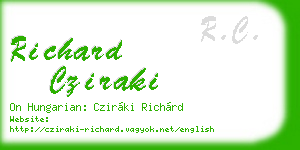 richard cziraki business card
