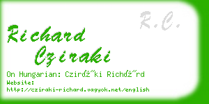 richard cziraki business card